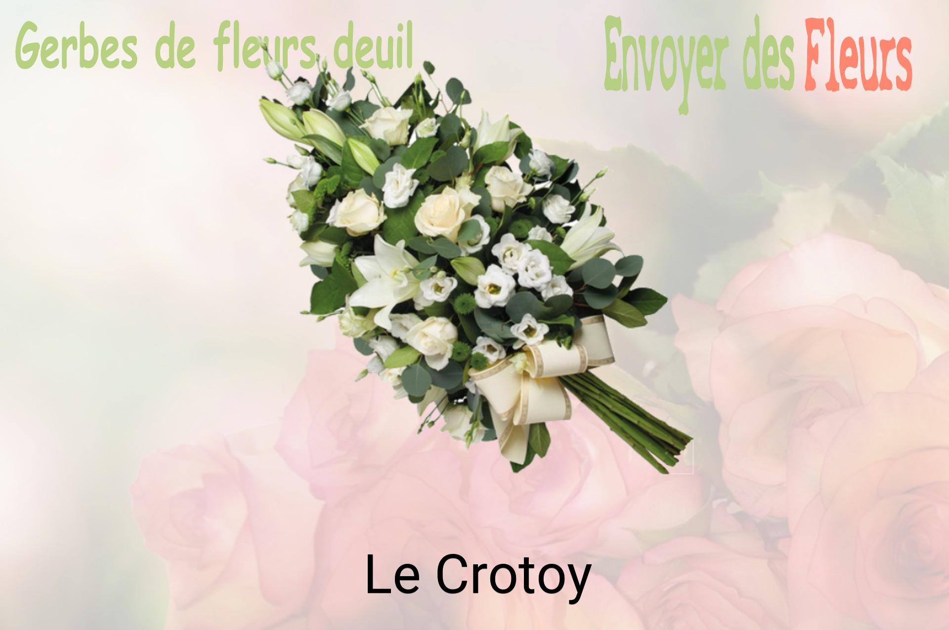 Gerbe de fleurs de deuil livrée à Le Crotoy